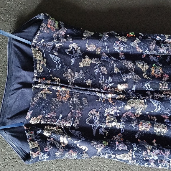 Women's Blue Formal Dress - Picture 5 of 5